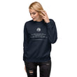 Binary Instructions To Keep Moving The World Forward With Venusian Earth In White on Unisex Fleece Pullover