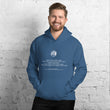Binary Instructions To Keep Moving The World Forward With Venusian Earth In White on Unisex Heavy Blend Hoodie