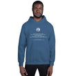 Binary Instructions To Keep Moving The World Forward With Venusian Earth In White on Unisex Heavy Blend Hoodie