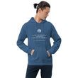 Binary Instructions To Keep Moving The World Forward With Venusian Earth In White on Unisex Heavy Blend Hoodie