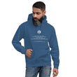 Binary Instructions To Keep Moving The World Forward With Venusian Earth In White on Unisex Heavy Blend Hoodie