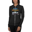 Environmental Causes Keep Moving The World Forward on Unisex Lightweight Zip Hoodie
