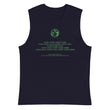 Binary Instructions To Keep Moving The World Forward With Vitruvian Earth In Green on Men's Muscle Shirt