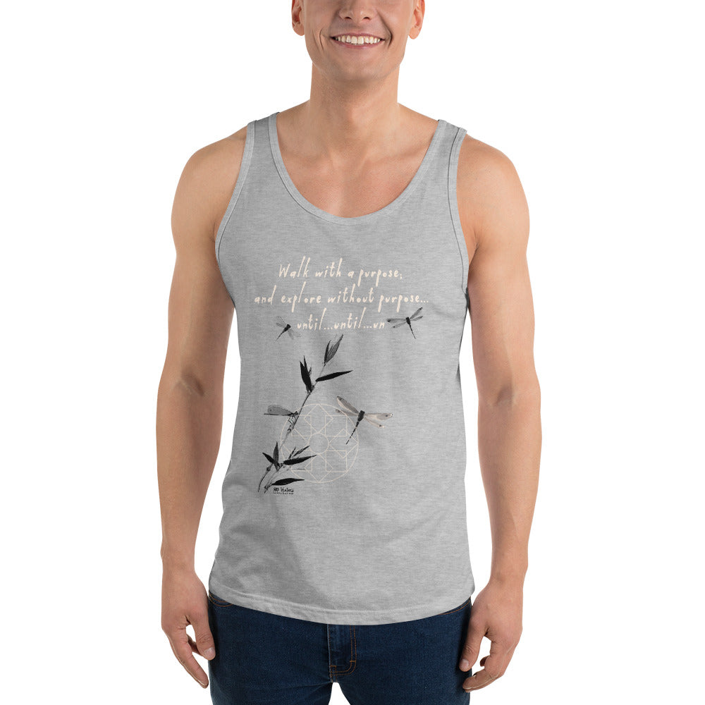 Walk With A Purpose Haiku With Dragonfly on Men's Premium Tank Top