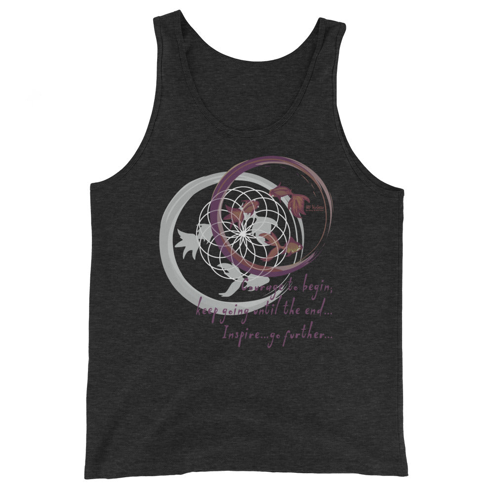Courage To Begin Haiku With Fish on Men's Premium Tank Top