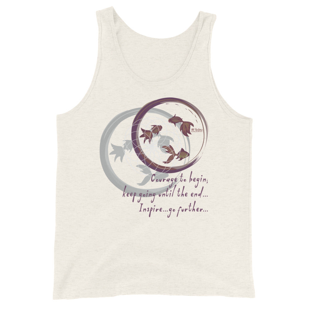 Courage To Begin Haiku With Fish on Men's Premium Tank Top