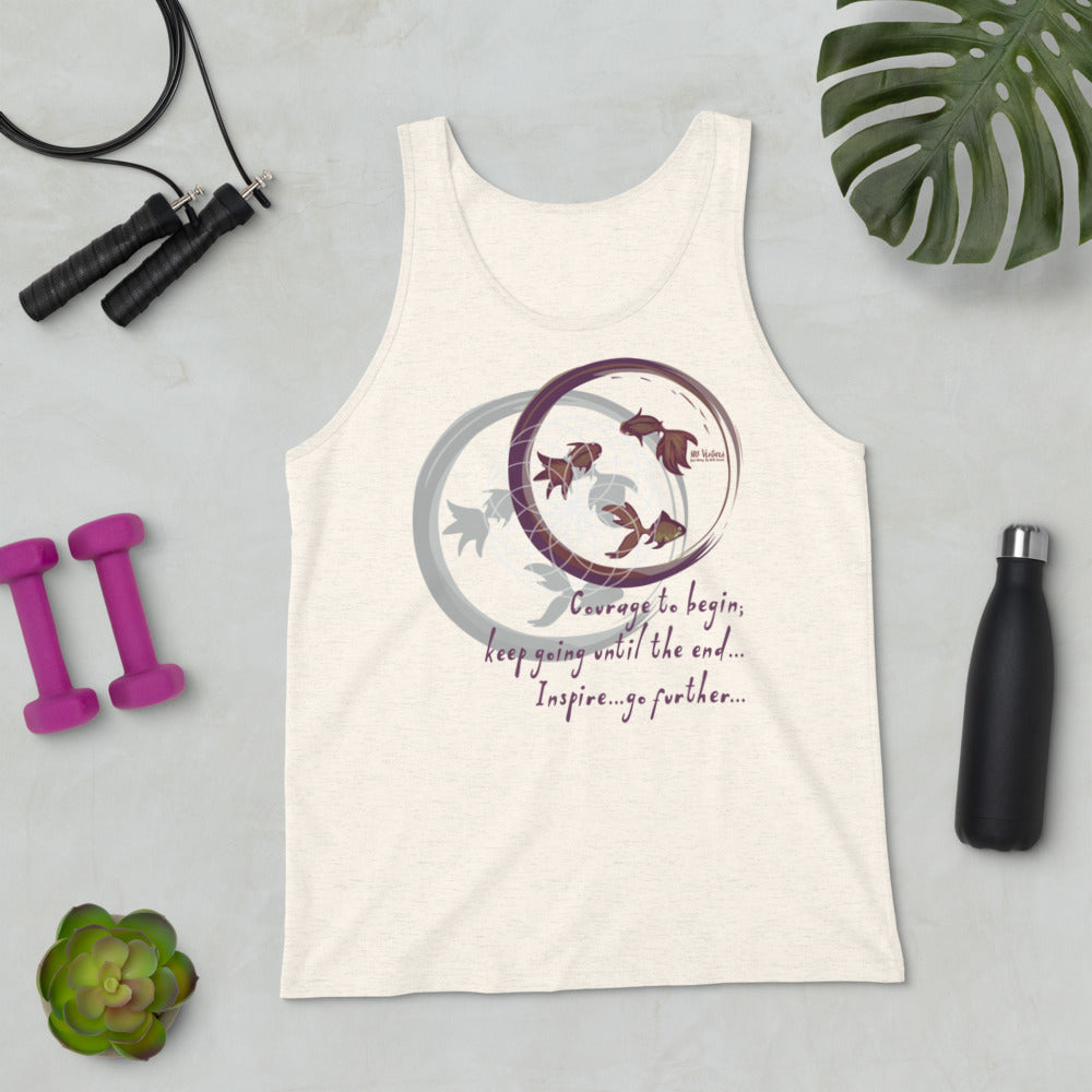 Courage To Begin Haiku With Fish on Men's Premium Tank Top