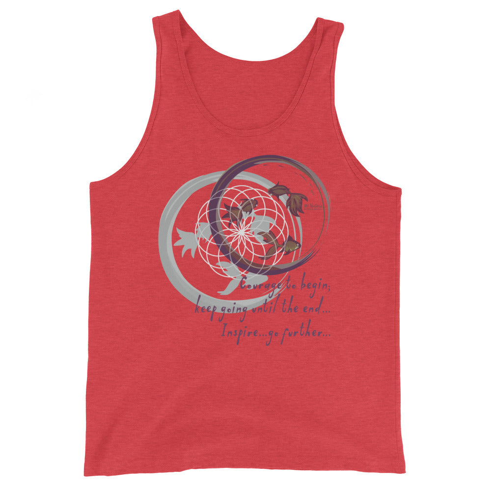 Courage To Begin Haiku With Fish on Men's Premium Tank Top