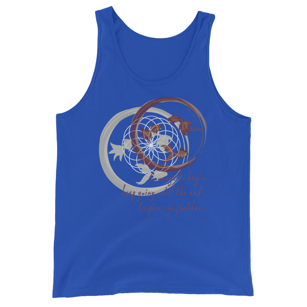 Courage To Begin Haiku With Fish on Men's Premium Tank Top