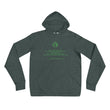 Binary Instructions To Keep Moving The World Forward With Vitruvian Earth In Green on Unisex Premium Fleece Hoodie