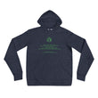 Binary Instructions To Keep Moving The World Forward With Vitruvian Earth In Green on Unisex Premium Fleece Hoodie