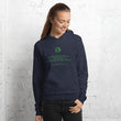 Binary Instructions To Keep Moving The World Forward With Vitruvian Earth In Green on Unisex Premium Fleece Hoodie