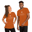 Binary Instructions To Keep Moving The World Forward With Venusian Earth In White on Unisex Premium T-Shirt - L-XL