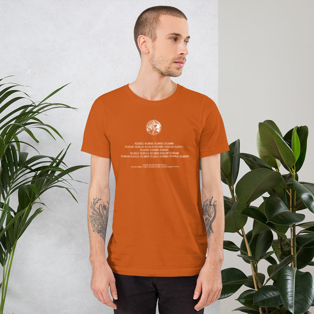 Binary Instructions To Keep Moving The World Forward With Venusian Earth In White on Unisex Premium T-Shirt - L-XL