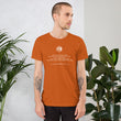 Binary Instructions To Keep Moving The World Forward With Venusian Earth In White on Unisex Premium T-Shirt - L-XL