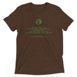 Binary Instructions To Keep Moving The World Forward With Vitruvian Earth In Green on Unisex Tri-Blend Tee Shirt