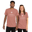 Binary Instructions To Keep Moving The World Forward With Venusian Earth In White on Unisex Tri-Blend Tee Shirt - 2XL-4XL