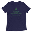 Binary Instructions To Keep Moving The World Forward With Vitruvian Earth In Green on Unisex Tri-Blend Tee Shirt
