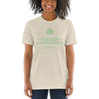 Binary Instructions To Keep Moving The World Forward With Vitruvian Earth In Green on Unisex Tri-Blend Tee Shirt
