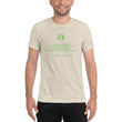 Binary Instructions To Keep Moving The World Forward With Vitruvian Earth In Green on Unisex Tri-Blend Tee Shirt