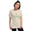 Binary Instructions To Keep Moving The World Forward With Vitruvian Earth In Green on Unisex Tri-Blend Tee Shirt
