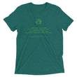 Binary Instructions To Keep Moving The World Forward With Vitruvian Earth In Green on Unisex Tri-Blend Tee Shirt