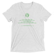 Binary Instructions To Keep Moving The World Forward With Vitruvian Earth In Green on Unisex Tri-Blend Tee Shirt