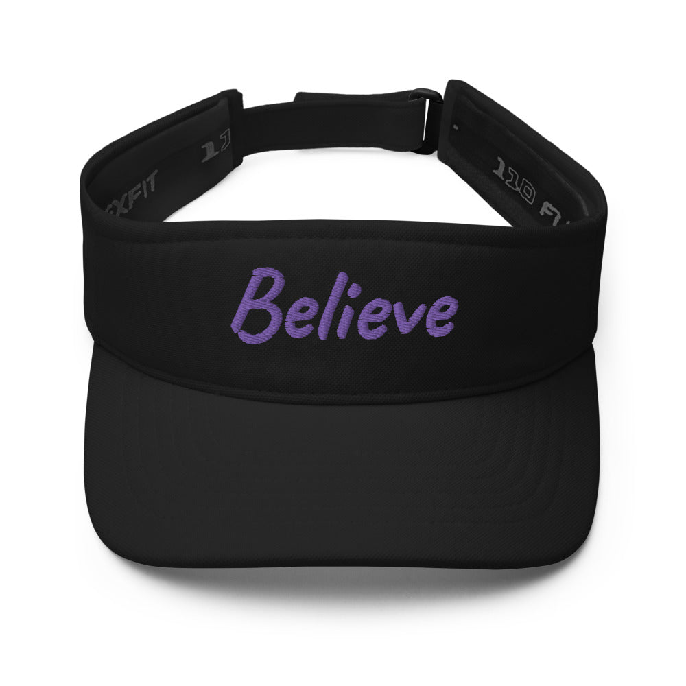 Believe In Amethyst Embroidery On Visor