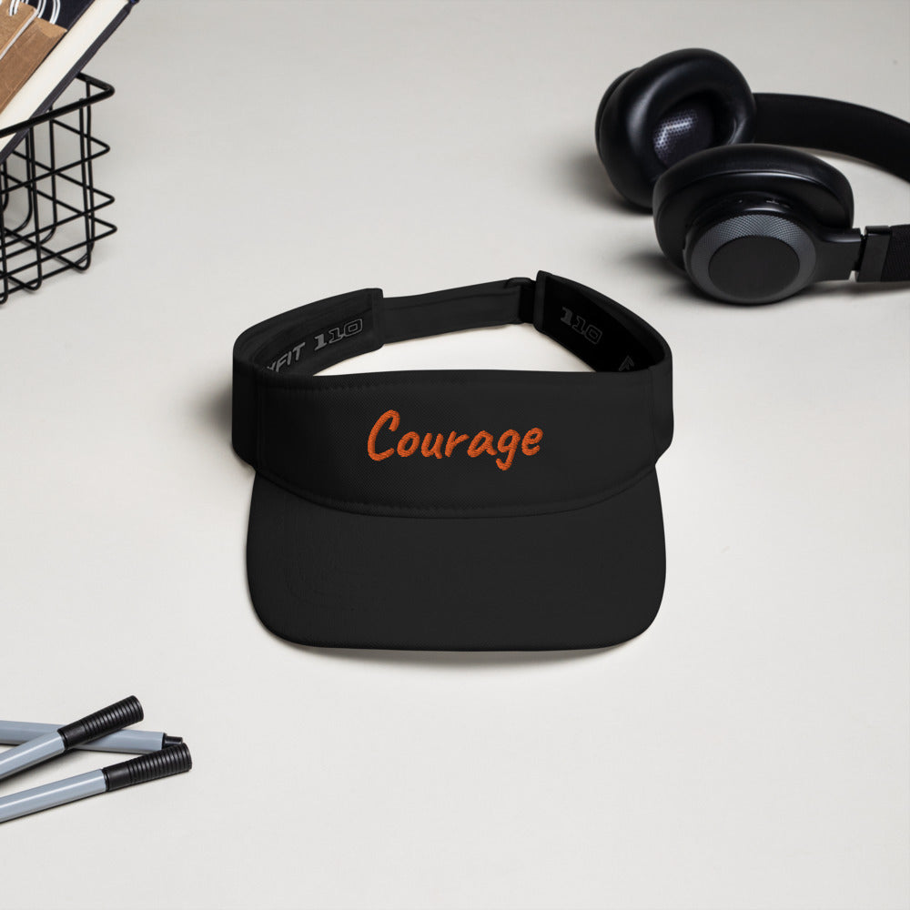 Courage In Amber Embroidery On Visor