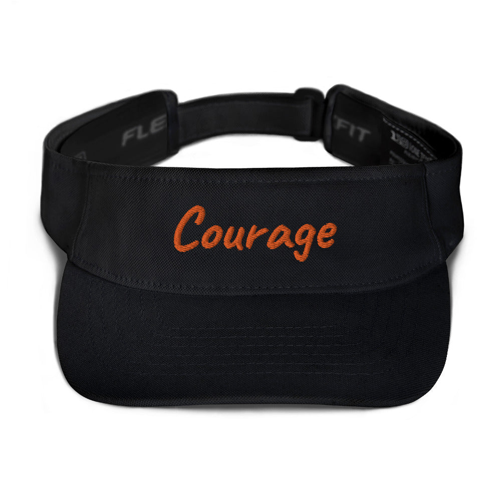 Courage In Amber Embroidery On Visor