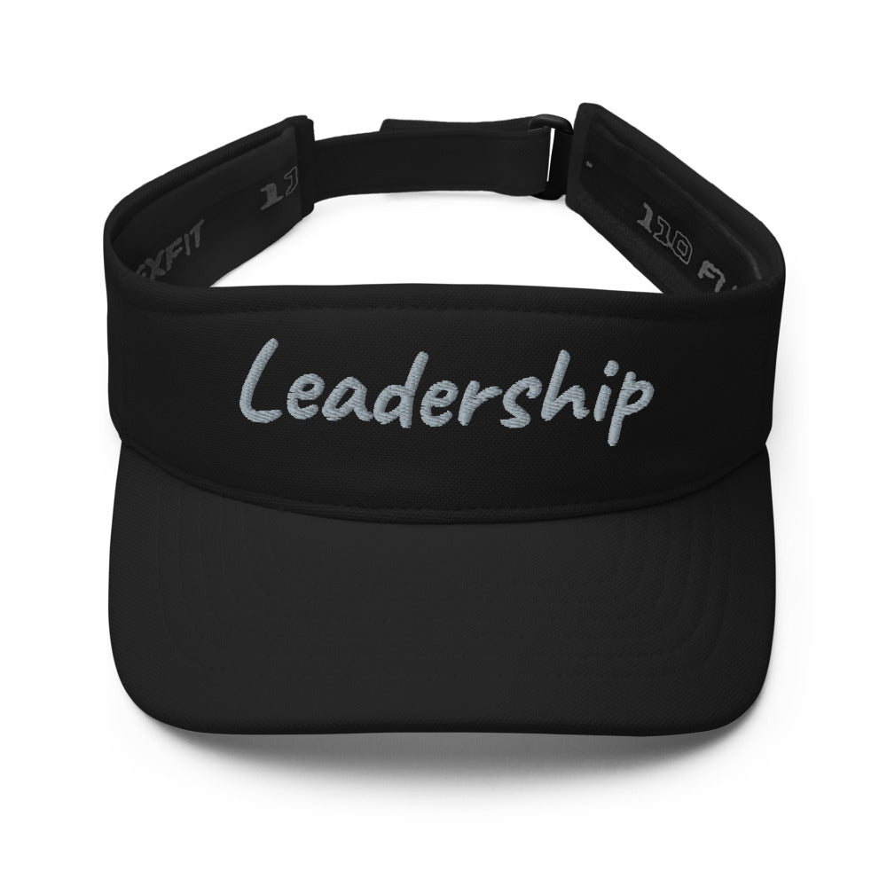Leadership In Silver Embroidery On Visor