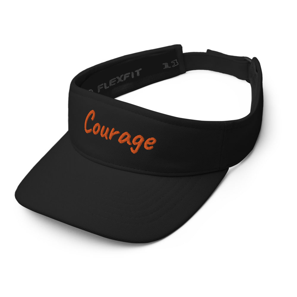 Courage In Amber Embroidery On Visor