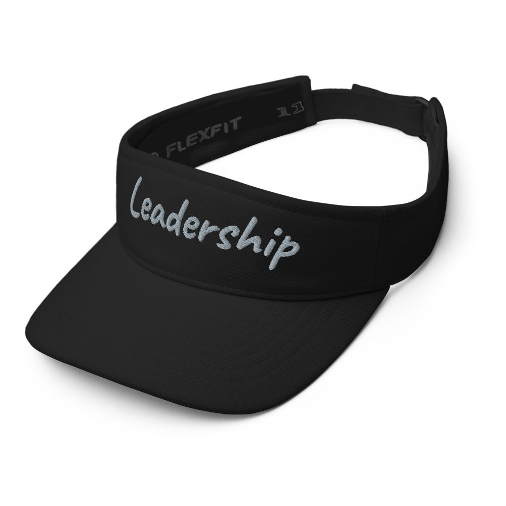 Leadership In Silver Embroidery On Visor