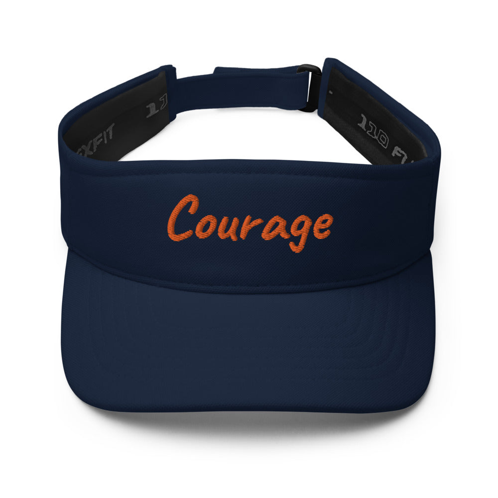 Courage In Amber Embroidery On Visor
