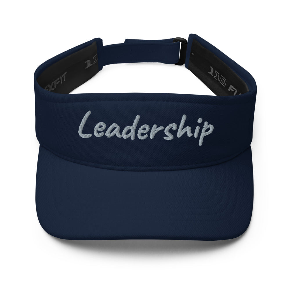 Leadership In Silver Embroidery On Visor