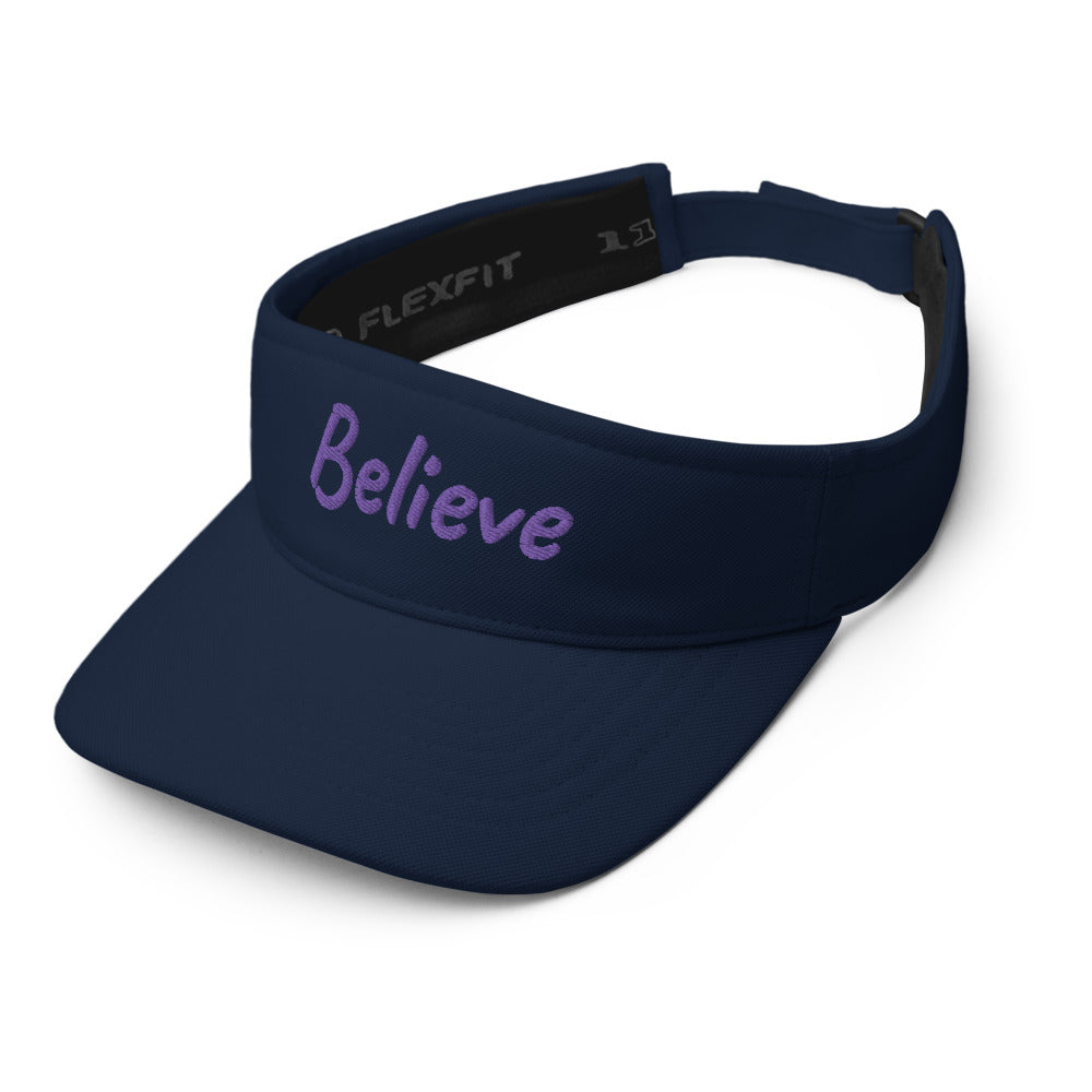 Believe In Amethyst Embroidery On Visor