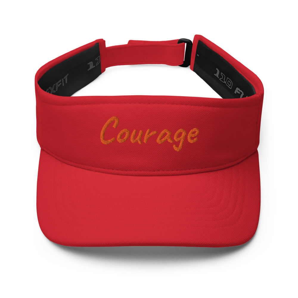 Courage In Amber Embroidery On Visor