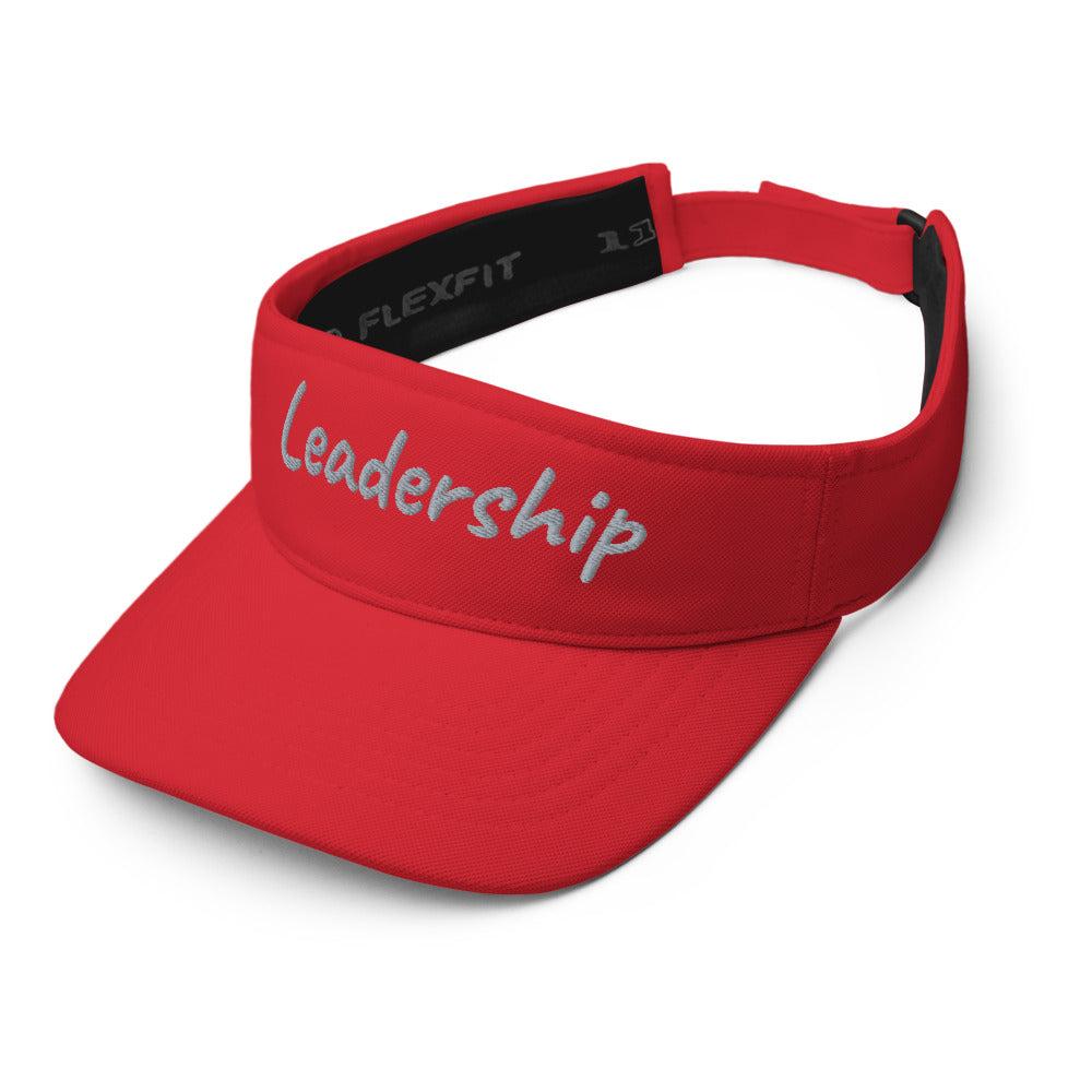 Leadership In Silver Embroidery On Visor