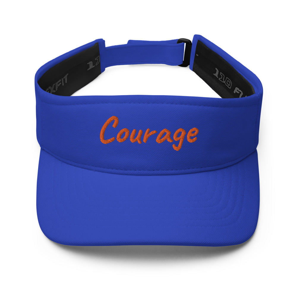 Courage In Amber Embroidery On Visor