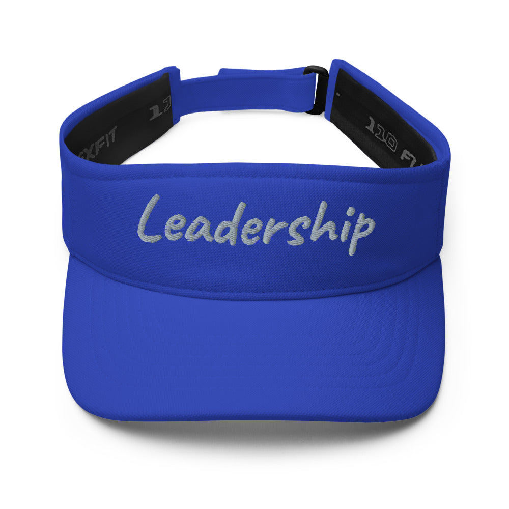 Leadership In Silver Embroidery On Visor