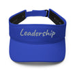 Leadership In Silver Embroidery On Visor