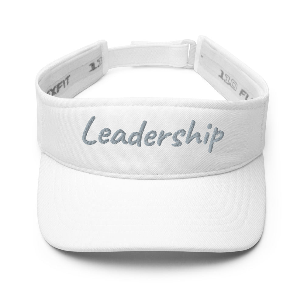 Leadership In Silver Embroidery On Visor