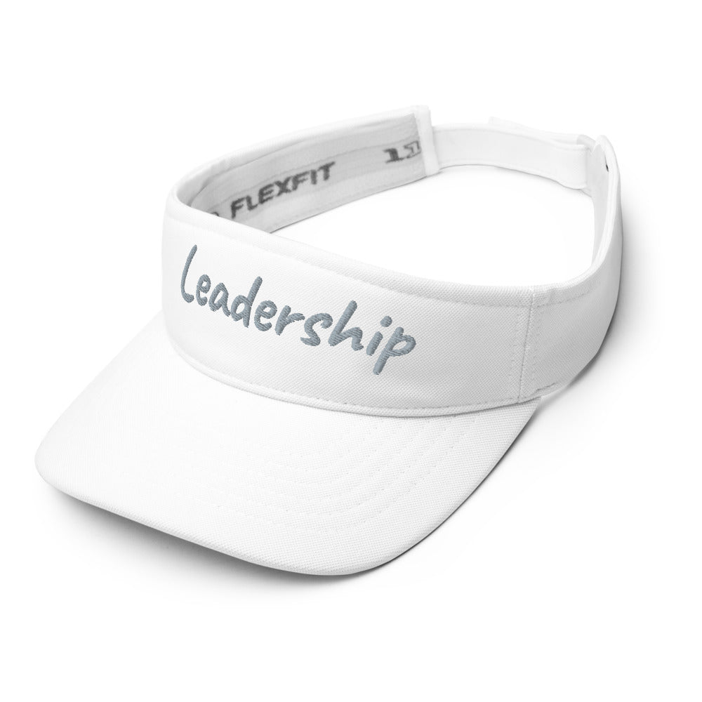Leadership In Silver Embroidery On Visor
