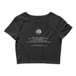Binary Instructions To Keep Moving The World Forward With Venusian Earth In White on Women's Crop Tee Shirt