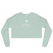Binary Instructions To Keep Moving The World Forward With Venusian Earth In White on Women's Crop Sweatshirt