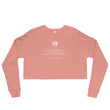 Binary Instructions To Keep Moving The World Forward With Venusian Earth In White on Women's Crop Sweatshirt
