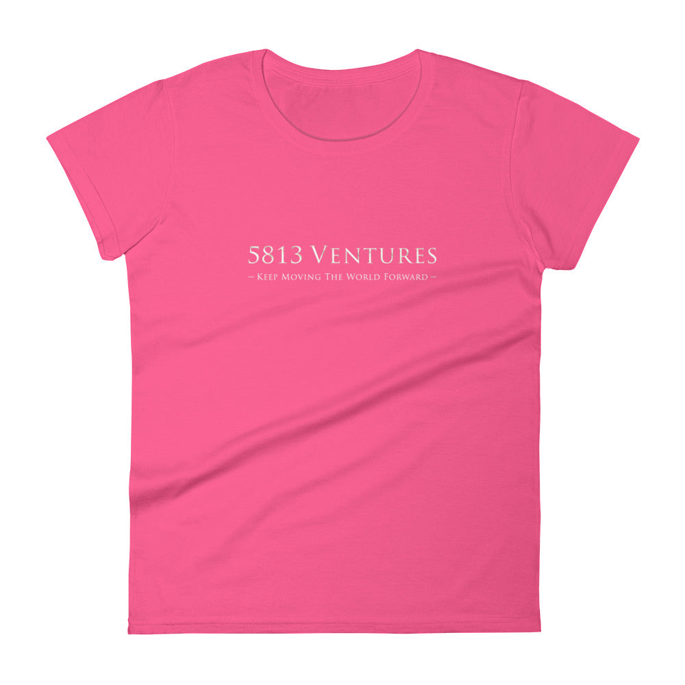 5813 Ventures Logo In Pearl on Women's Fashion Fit T-Shirt