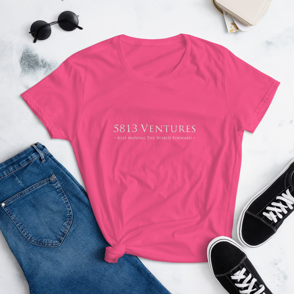 5813 Ventures Logo In Pearl on Women's Fashion Fit T-Shirt