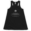 Binary Instructions To Keep Moving The World Forward With Venusian Earth In White on Women's Flowy Racerback Tank Top