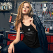 Binary Instructions To Keep Moving The World Forward With Venusian Earth In White on Women's Flowy Racerback Tank Top
